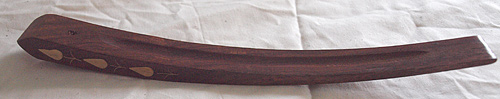 curved leaf inlay incense burner